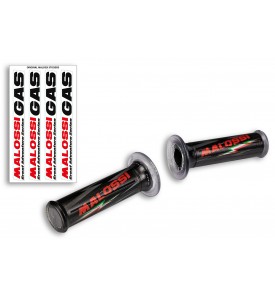 2 BLACK GRIPS GAS MALOSSI (MOD. WITH SIDE FASTENING)